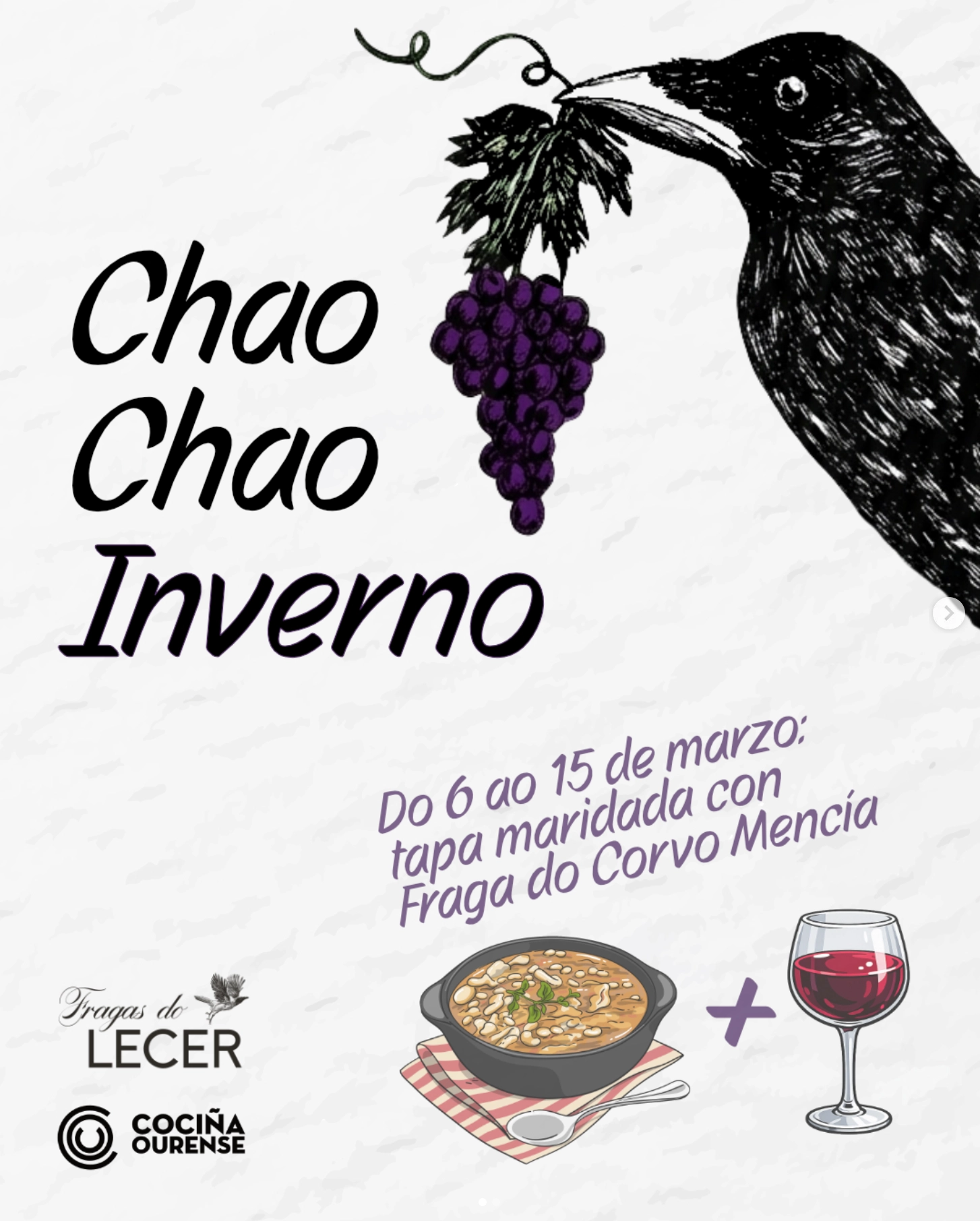 cartel colaboración cociña ourense con fraga do corvo